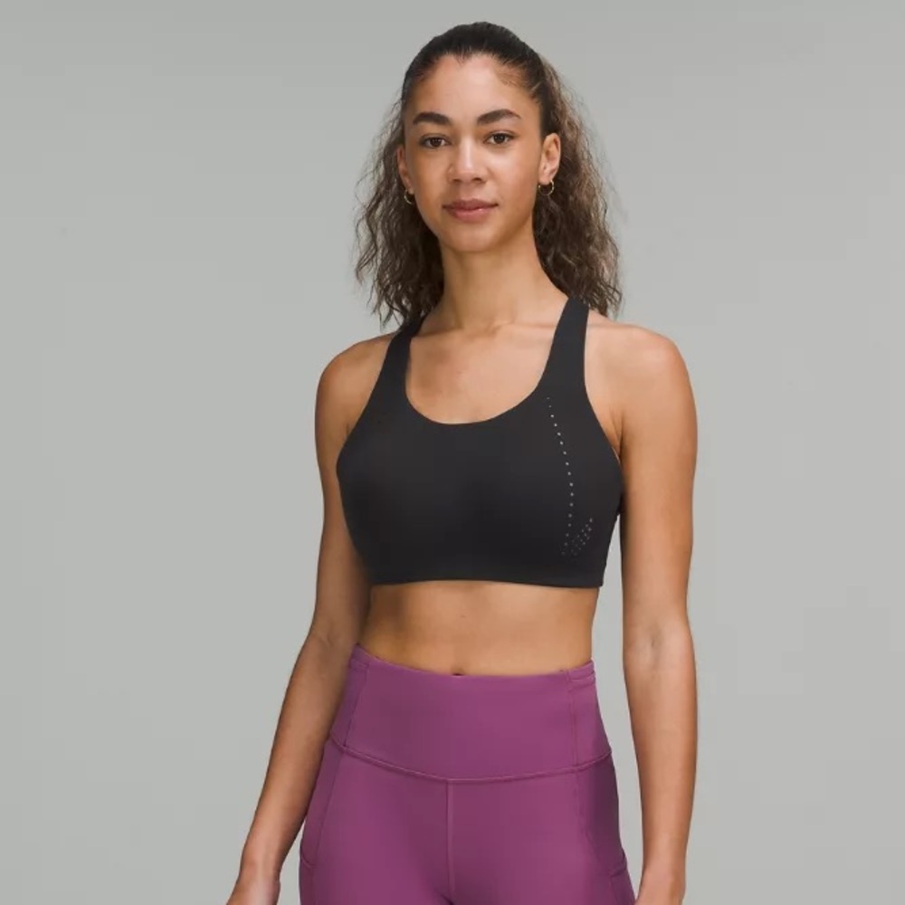 Lululemon AirSupport Bra High Support Black/Asphalt Grey size 32DDD